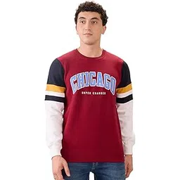 parx Men's Cotton Roundneck Sweatshirt (XCAR00090-M7_Maroon)-picture-13