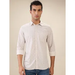 Parx Micro Ditsy Printed Spread Collar Pure Cotton Slim Fit Shirt-picture-20