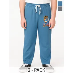 PARYAG Boys Pack Of 2 Printed Antimicrobial Track Pants-picture-33