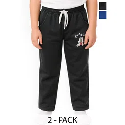 PARYAG Boys Pack Of 2 Printed Mid-Rise Track Pants-picture-27
