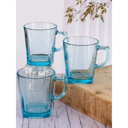 Pasabahce Transparent Glass Carre Coffee Mugs - Set of 6 (270ml)-picture-35