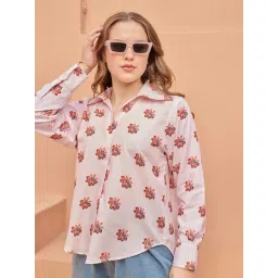 Pasha India Gulabo Pink Floral Over Sized Shirt-picture-12