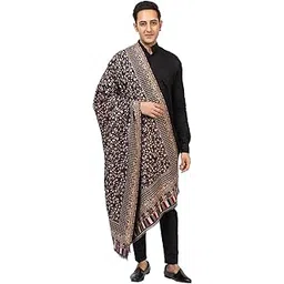pashgiri Warm and Soft Blended Wool Kashmiri Embroidery Shawl for Men (40 x 80 Inches)-picture-52