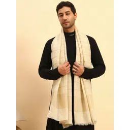 Pashmoda Men Woven Design Reversible Parallel Grace Fine Wool Stole-picture-17