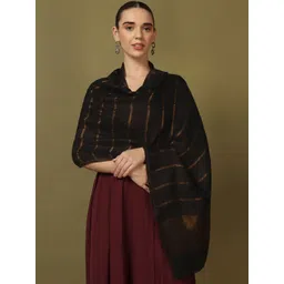 Pashmoda Women Checked Woven Design Shawl-picture-38