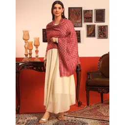 Pashmoda Women Checked Woven Design Shawl-picture-39