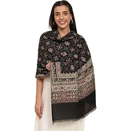 pashmoda Women Kashmiri Jamawar Woven Shawl, Kaani Jacquard Shawls, Stole, Wraps, Luxury Pashmina Evening Wrap (Size 101X203 CM)-picture-12