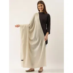 Pashmoda Women White Solid Shawl-picture-42