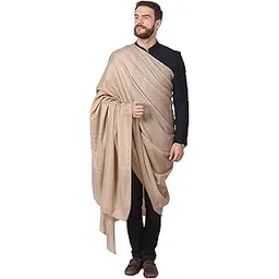 pashtush Men's Ladakhi Lohi Woollen Shawl (Dark Fine Wool, Large)-picture-48