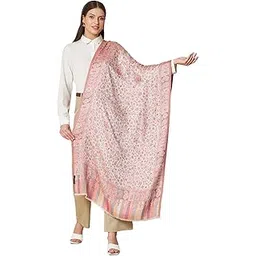 pashtush Womens Extra Soft Bamboo Stole, Ethnic Weave Design, Multicoloured-picture-20