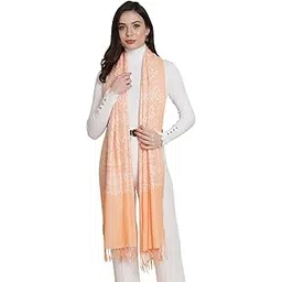 pashtush Womens Womens, Fine Wool, Bootey Silky Nalki Embroidery, Peach-picture-46