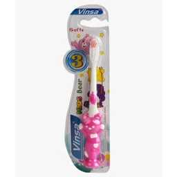 Passion Petals Bear Design Toothbrush - Pink image 1
