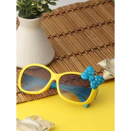 PASSION PETALS Girls Brown Lens & Yellow Oval Sunglasses with Polarised and UV Protected Lens-picture-18
