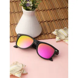 PASSION PETALS Girls Pink Lens & Black Wayfarer Sunglasses 11-9pinkgoldsunglasses-picture-19