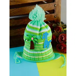 PASSION PETALS Infants Striped Applique Woolen Beanie Cap-picture-35