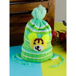 PASSION PETALS Infants Striped Applique Woolen Beanie Cap-picture-16