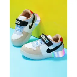 PASSION PETALS Kids Colourblocked Lightweight LED Lace-up Sneakers-picture-25