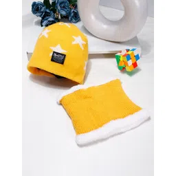 PASSION PETALS Kids Self Design Woollen Beanie With Scarf-picture-18