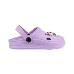 PASSION PETALS Space Theme Applique Detailed Back Strap Closure Clogs - Purple image 5