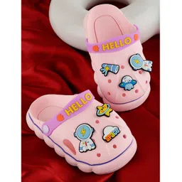 PASSION PETALS Star & Space Theme Embossed Clogs - Pink-picture-12