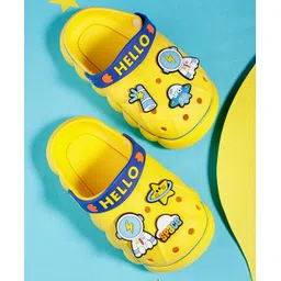 PASSION PETALS Star & Space Theme Embossed Clogs - Yellow-picture-10