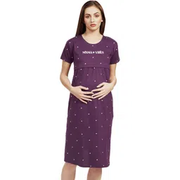 PASTEL CLIP Printed Nightdress-picture-33