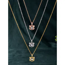 PASU FASHION Gold-Plated Teardrop Shaped Pendants with Chain-picture-38