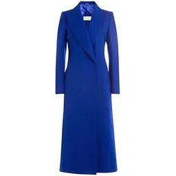 Patakadevi Women's Long Wool Coat Winter Stand Collar Single Breasted Woolen Jacket for Cold Weather (P Blue)-picture-35
