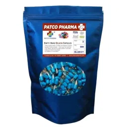 Patco Pharma 150-300mg Gelatine Blue &a; Transparent Empty Capsule for Size 3 Capsule (Pack of 500)-picture-17