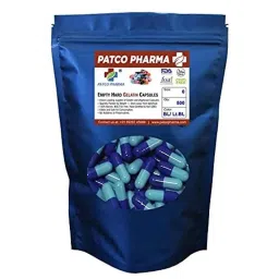 Patco Pharma 400-800mg Gelatine Blue &a; Light Blue Empty Capsule for Size 0 Capsule (Pack of 500)-picture-37