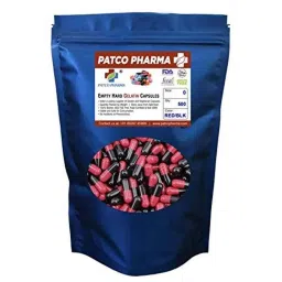 Patco Pharma 400-800mg Gelatine Red &a; Black Empty Capsule for Size 0 Capsule (Pack of 500)-picture-33