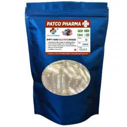 Patco Pharma 500mg Gelatine Transparent Empty Capsule for Size 0 Capsule (Pack of 1000)-picture-46