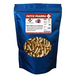 Patco Pharma 600-1000mg Gelatine Golden Empty Capsule for Size 00 Capsule (Pack of 1000)-picture-35