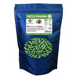 Patco Pharma 600-1000mg Vegetarian Green Empty Capsule for Size 00 Capsule (Pack of 500)-picture-42
