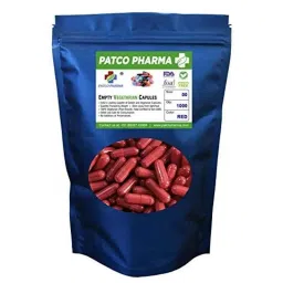 Patco Pharma 600-1000mg Vegetarian Red Empty Capsule for Size 00 Capsule (Pack of 1000)-picture-27