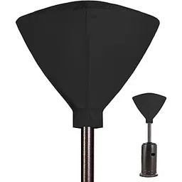 Patio Heater Cover with Zipper and Storage Bag, Waterproof Outdoor Round 34"D Heater Cover Top for Standing Heat, Dustproof, UV-Resistant (Top Cover Only, Black)-image-0