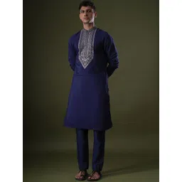 PATR Men Embroidered Kurta with Trousers &-picture-34