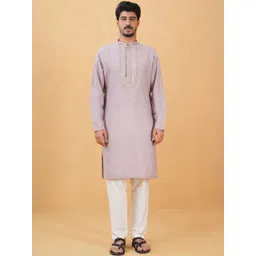 PATR Men Embroidered Kurta with Trousers &-picture-43