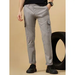 PAUL STREET Men Urban Slim Fit Cargos Trousers-picture-29