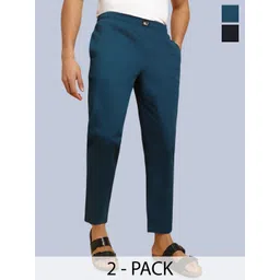 PB & J Pack Of 2 Cotton Mid-Rise Straight Lounge Pants-picture-39