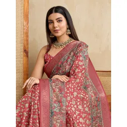 PBS PRINTS Ethnic Motifs Printed Tussar Saree-picture-11