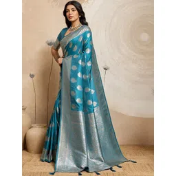 PBS PRINTS Ethnic Motifs Zari Art Silk Handloom Banarasi Saree-picture-26