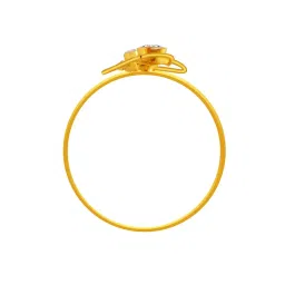 p.c. chandra jewellers 14KT Yellow Gold Ring for Women (Size 9) | Diwali, Rakhi Rakshabandhan Gift for Sister/Bhabhi/Women | With BIS-Hallmarked - 0.48 Gram image 3