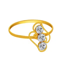 p.c. chandra jewellers 14KT Yellow Gold Ring for Women (Size 9) | Diwali, Rakhi Rakshabandhan Gift for Sister/Bhabhi/Women | With BIS-Hallmarked - 0.48 Gram image 2