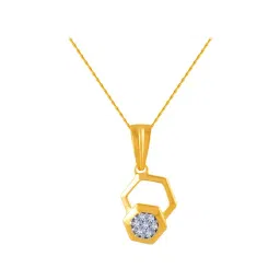 P.C. Chandra Jewellers 14 kt Gold & Diamond Pendant without Chain-picture-26