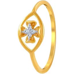 p.c. chandra jewellers 14k (585) Yellow Gold and American Diamond Ring for Women-picture-26