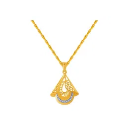 P.C. Chandra Jewellers 14k Yellow Gold American Diamond Pendant-picture-10
