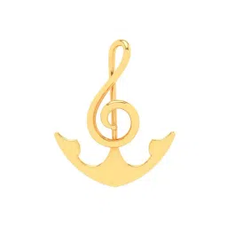 P.C. Chandra Jewellers 14k Yellow Gold Anchor Musical Note Pendant-picture-44