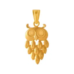 P.C. Chandra Jewellers 14k Yellow Gold Owl-shape Pendant for Women & Girls-picture-45