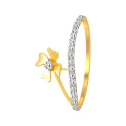 P.C. Chandra Jewellers 14KT (585) Yellow Gold and Diamond Finger Ring for Women-picture-11